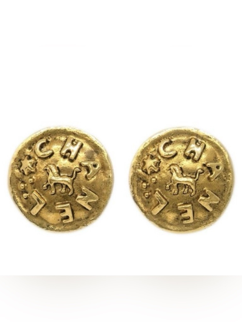 Chanel Lion Clip On Earrings
